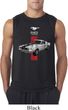 Mens Ford Shirt Red Stripe Mustang 50 Years Sleeveless Tee T-Shirt