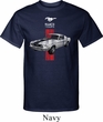 Mens Ford Shirt Red Stripe Mustang 50 Years Tall Tee T-Shirt