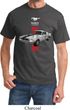 Mens Ford Shirt Red Stripe Mustang 50 Years Tee T-Shirt