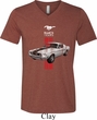 Mens Ford Shirt Red Stripe Mustang 50 Years Tri Blend V-neck Tee