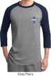 Mens Ford Shirt The Legend Lives Crest Pocket Print Raglan Tee T-Shirt