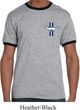 Mens Ford Shirt The Legend Lives Crest Pocket Print Ringer Tee T-Shirt