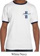 Mens Ford Shirt The Legend Lives Crest Pocket Print Ringer Tee T-Shirt