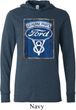 Mens Ford Shirt V8 Genuine Ford Parts Lightweight Hoodie Tee