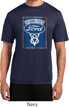 Mens Ford Shirt V8 Genuine Ford Parts Moisture Wicking Tee T-Shirt
