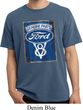 Mens Ford Shirt V8 Genuine Ford Parts Pigment Dyed Tee T-Shirt