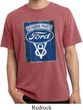 Mens Ford Shirt V8 Genuine Ford Parts Pigment Dyed Tee T-Shirt