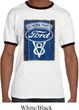 Mens Ford Shirt V8 Genuine Ford Parts Ringer Tee T-Shirt