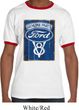Mens Ford Shirt V8 Genuine Ford Parts Ringer Tee T-Shirt