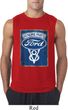 Mens Ford Shirt V8 Genuine Ford Parts Sleeveless Tee T-Shirt