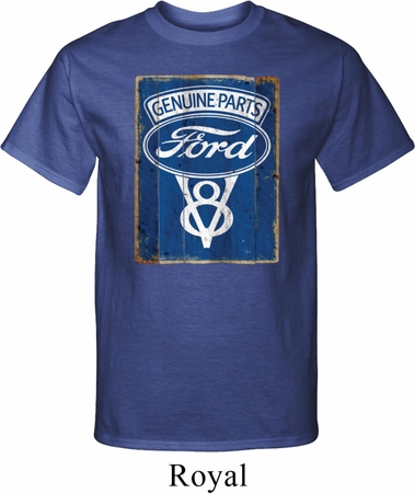 Mens Ford Shirt V8 Genuine Ford Parts Tall Tee T-Shirt
