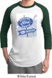 Mens Ford Shirt Vintage Sign Genuine Ford Parts Raglan Tee T-Shirt