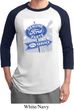 Mens Ford Shirt Vintage Sign Genuine Ford Parts Raglan Tee T-Shirt