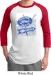Mens Ford Shirt Vintage Sign Genuine Ford Parts Raglan Tee T-Shirt