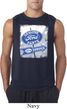 Mens Ford Shirt Vintage Sign Genuine Ford Parts Sleeveless Tee T-Shirt