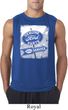 Mens Ford Shirt Vintage Sign Genuine Ford Parts Sleeveless Tee T-Shirt