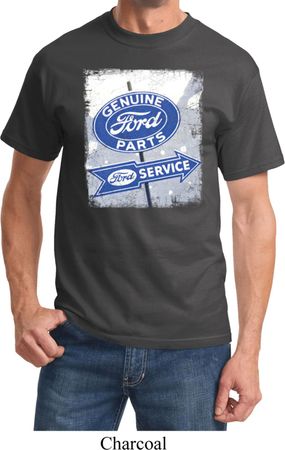 Mens Ford Shirt Vintage Sign Genuine Ford Parts Tee T-Shirt
