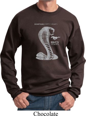 Mens Ford Sweatshirt 50 Years Cobra Sweat Shirt