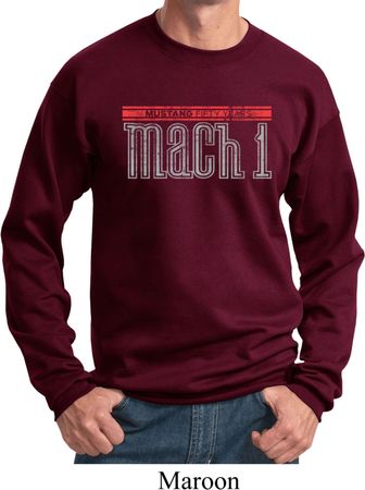 Mens Ford Sweatshirt 50 Years Mach 1 Sweat Shirt