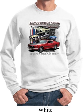 Mens Ford Sweatshirt Classic Mustangs Untamed Sweat Shirt