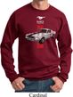 Mens Ford Sweatshirt Red Stripe Mustang 50 Years Sweat Shirt