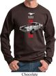 Mens Ford Sweatshirt Red Stripe Mustang 50 Years Sweat Shirt