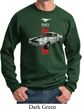 Mens Ford Sweatshirt Red Stripe Mustang 50 Years Sweat Shirt