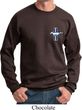 Mens Ford Sweatshirt The Legend Lives Crest Pocket Print Sweat Shirt