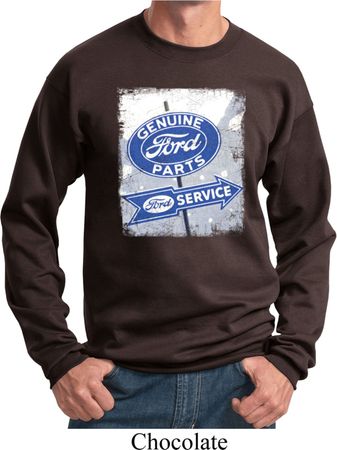 Mens Ford Sweatshirt Vintage Sign Genuine Ford Parts Sweat Shirt