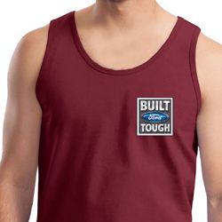 Mens Ford Tanktop Built Ford Tough Pocket Print Tank Top