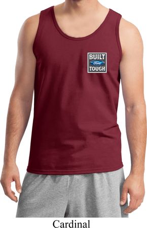 Mens Ford Tanktop Built Ford Tough Pocket Print Tank Top