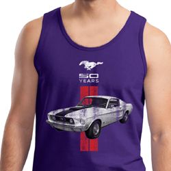 Mens Ford Tanktop Red Stripe Mustang 50 Years Tank Top Mens Ford Tanktop Red Stripe Mustang 50 Years Tank Top