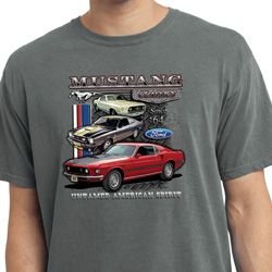 Mens Ford Tee Classic Mustangs Untamed Pigment Dyed Shirt Mens Ford Tee Classic Mustangs Untamed Pigment Dyed Shirt