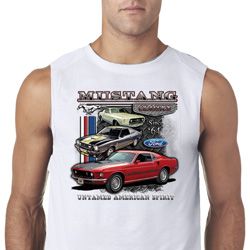Mens Ford Tee Classic Mustangs Untamed Sleeveless Shirt Mens Ford Tee Classic Mustangs Untamed Sleeveless Shirt