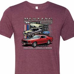 Mens Ford Tee Classic Mustangs Untamed Tri Blend Tee Mens Ford Tee Classic Mustangs Untamed Tri Blend Tee