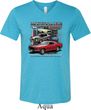 Mens Ford Tee Classic Mustangs Untamed Tri Blend V-neck