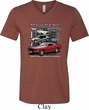 Mens Ford Tee Classic Mustangs Untamed Tri Blend V-neck
