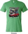 Mens Ford Tee Classic Mustangs Untamed Tri Blend V-neck