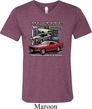 Mens Ford Tee Classic Mustangs Untamed Tri Blend V-neck