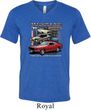 Mens Ford Tee Classic Mustangs Untamed Tri Blend V-neck