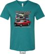 Mens Ford Tee Classic Mustangs Untamed Tri Blend V-neck