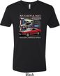 Mens Ford Tee Classic Mustangs Untamed V-neck Shirt