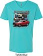 Mens Ford Tee Classic Mustangs Untamed V-neck Shirt