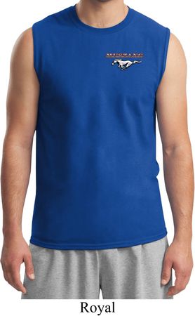 Mens Ford Tee Mustang Pocket Print Muscle Shirt