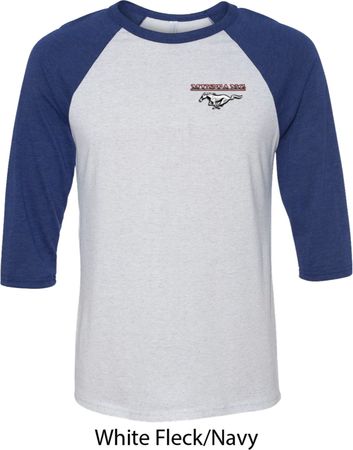 Mens Ford Tee Mustang Pocket Print Raglan Shirt
