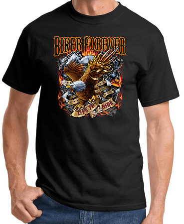 Men's Biker Forever Black T-shirt