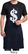 Mens Funny Apron Distressed Dollar Sign Full Length Apron with Pockets