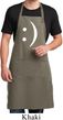 Mens Funny Apron Smiley Chat Face Full Length Apron with Pockets