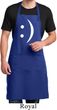 Mens Funny Apron Smiley Chat Face Full Length Apron with Pockets