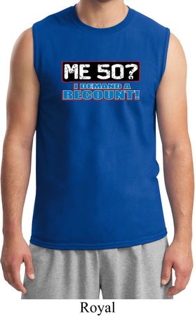 Mens Funny Birthday Shirt Me 50 Muscle Tee T-Shirt